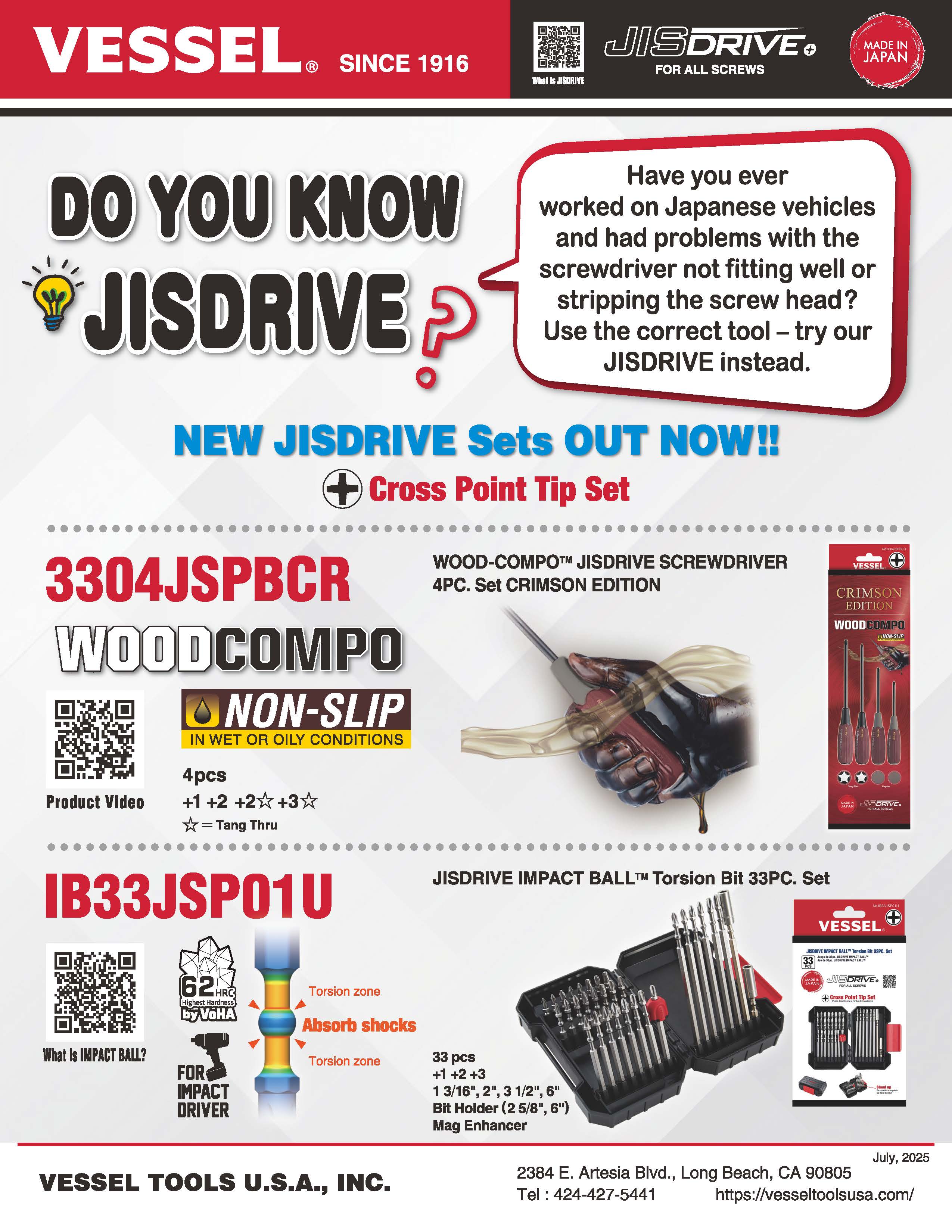 JISDRIVE SCREWDRIVER SET