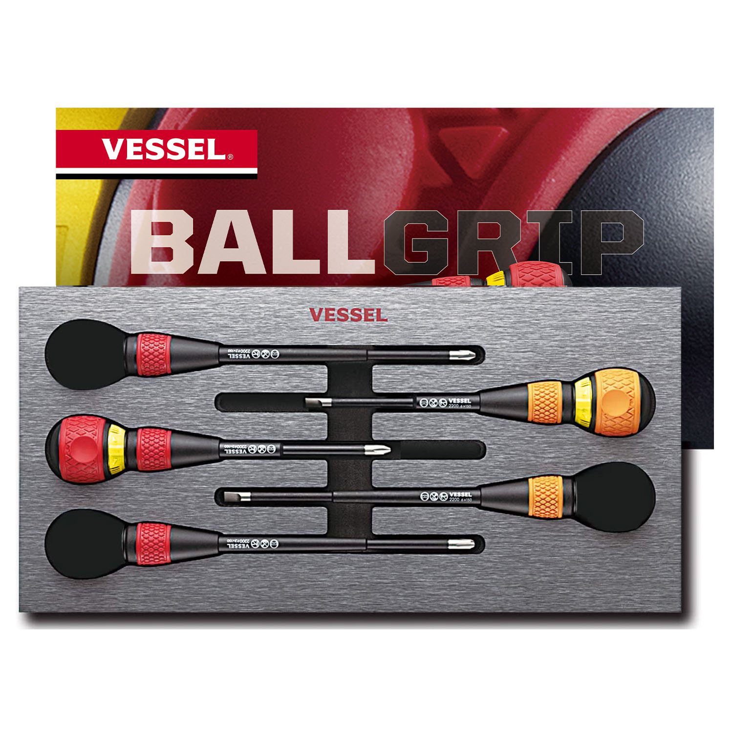 BALL RATCHET Screwdriver 2PC. with 3PC.
