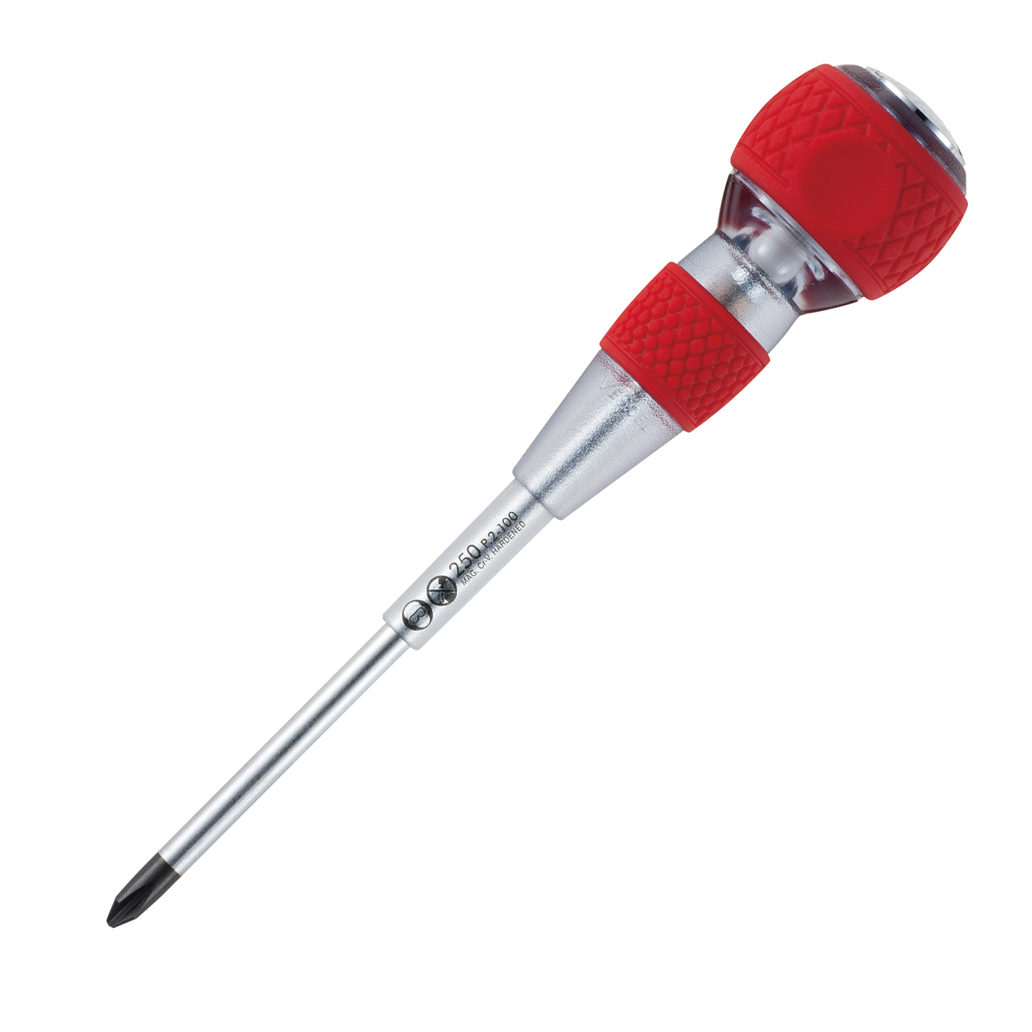 BALL GRIP Tang-Thru Screwdriver w/Ceramic Ball (for electric works)