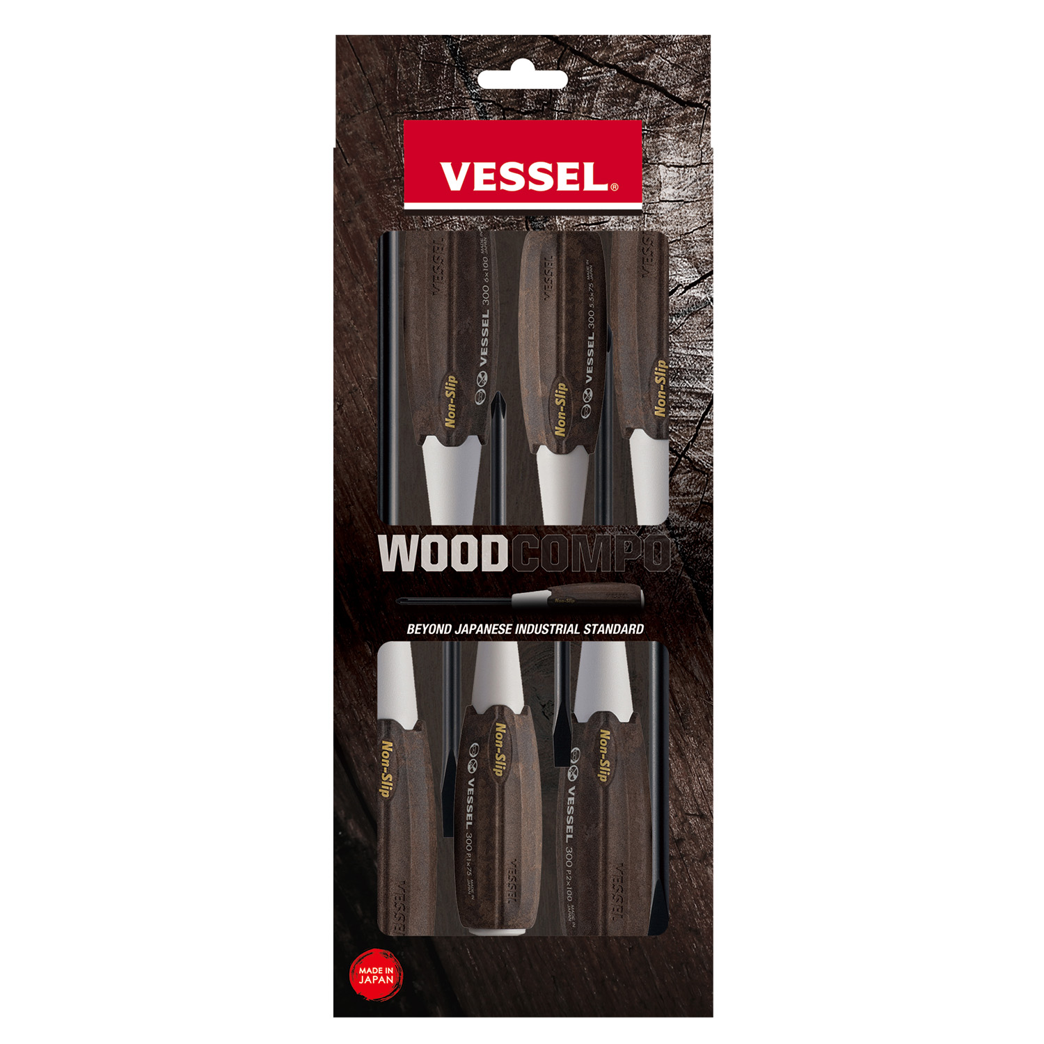 WOOD-COMPO Non-Slip Screwdriver 6PC. Set