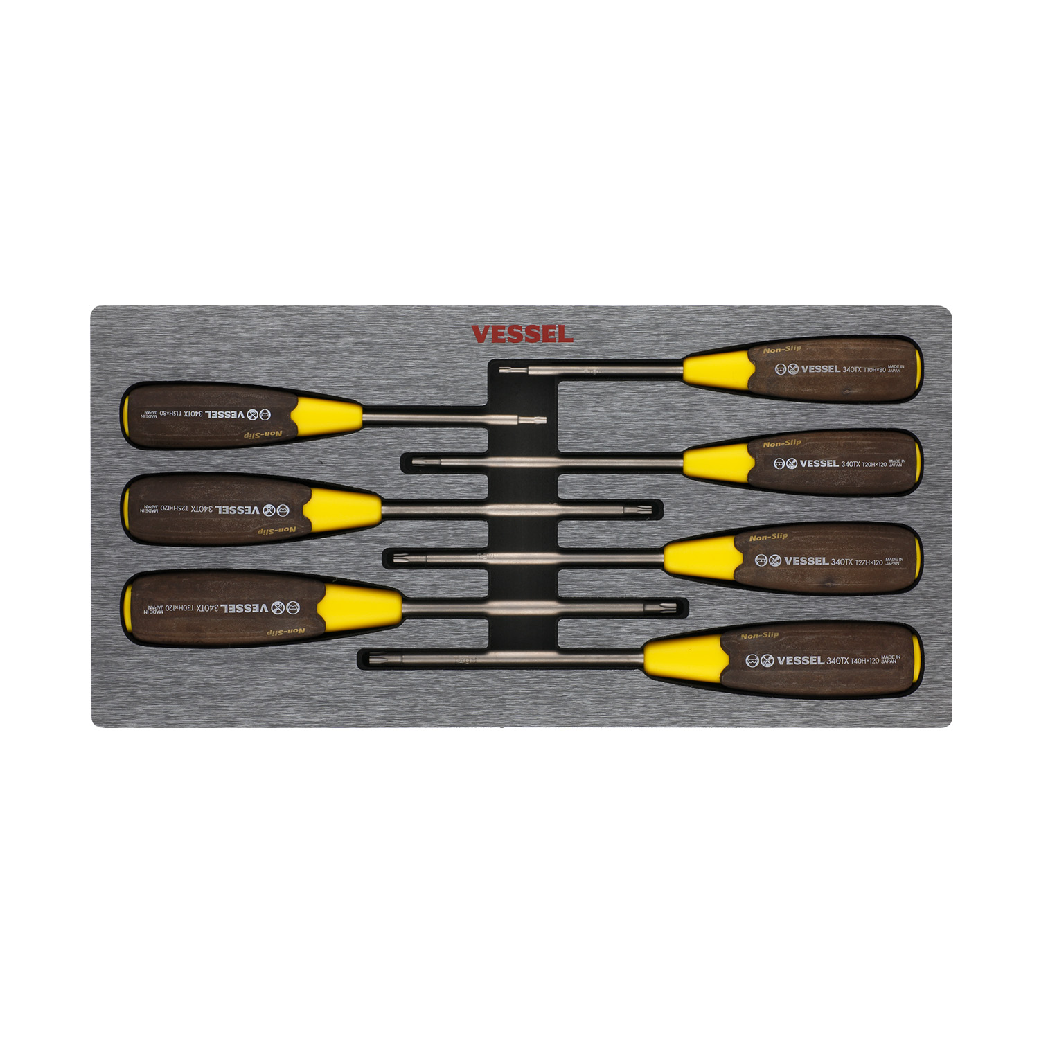 WOOD-COMPO Non-Slip Tamper-proof TORX Screwdriver 7PC. Set