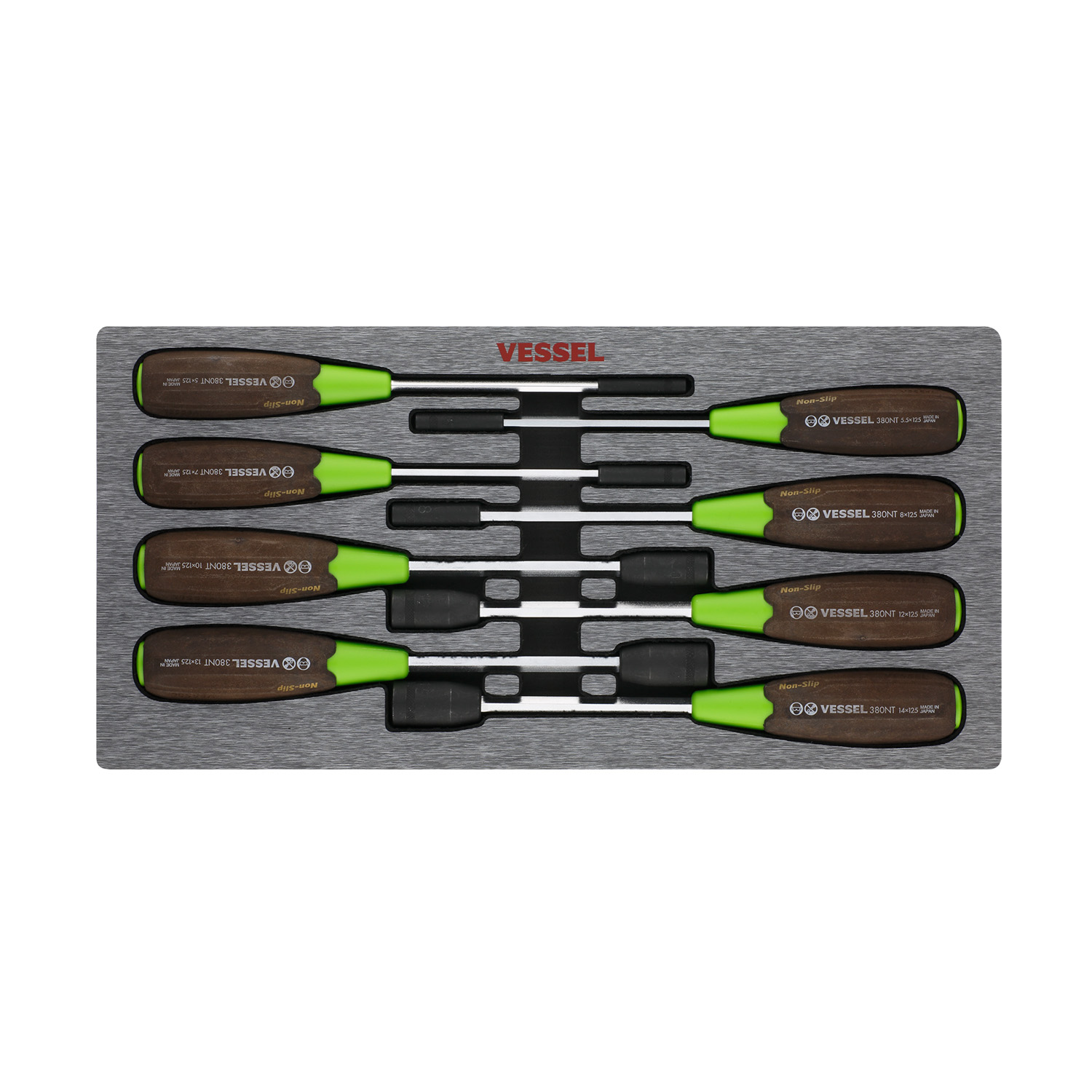 WOOD-COMPO Non-Slip Socket Screwdriver 8PC. Set