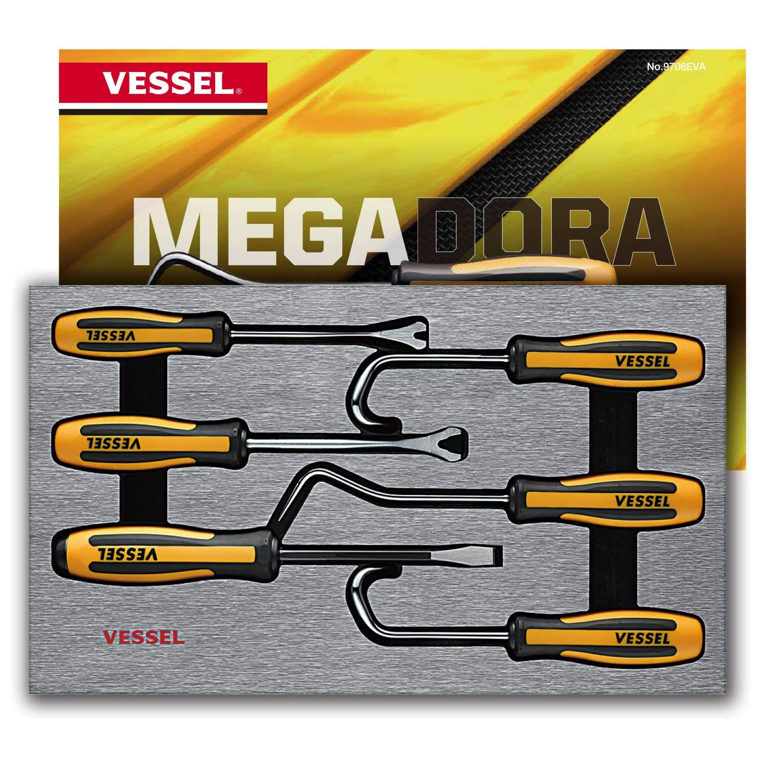 MEGADORA Chisel/Clip Remover/Hose Remover Mix 6PC. Set